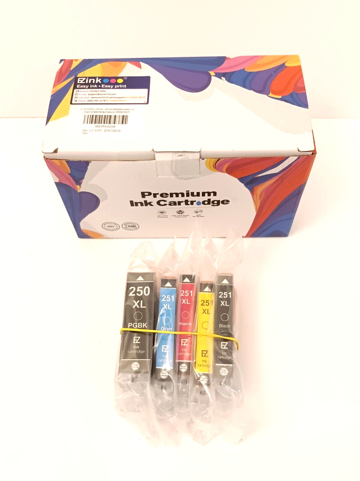 EZ Ink Canon 250XL/251XL Multipack 20 Cartridges With Chip New