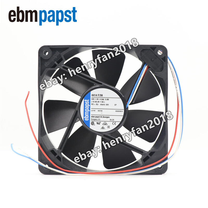 Ebmpapst Fan 4414F/39 Axial Fan 24V 5.8W 120*120*25mm 3wire Cabinet Cooling Fan