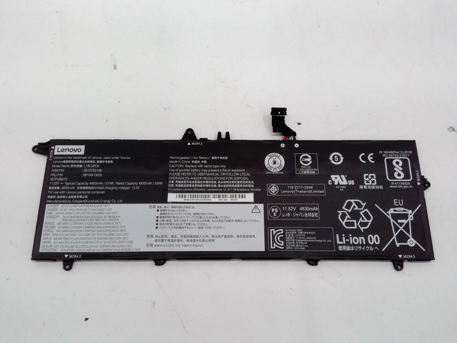 Genuine 57Wh L18C3PD2 L18M3PD1 L18M3PD2 Battery for Lenovo ThinkPad T490s T495s