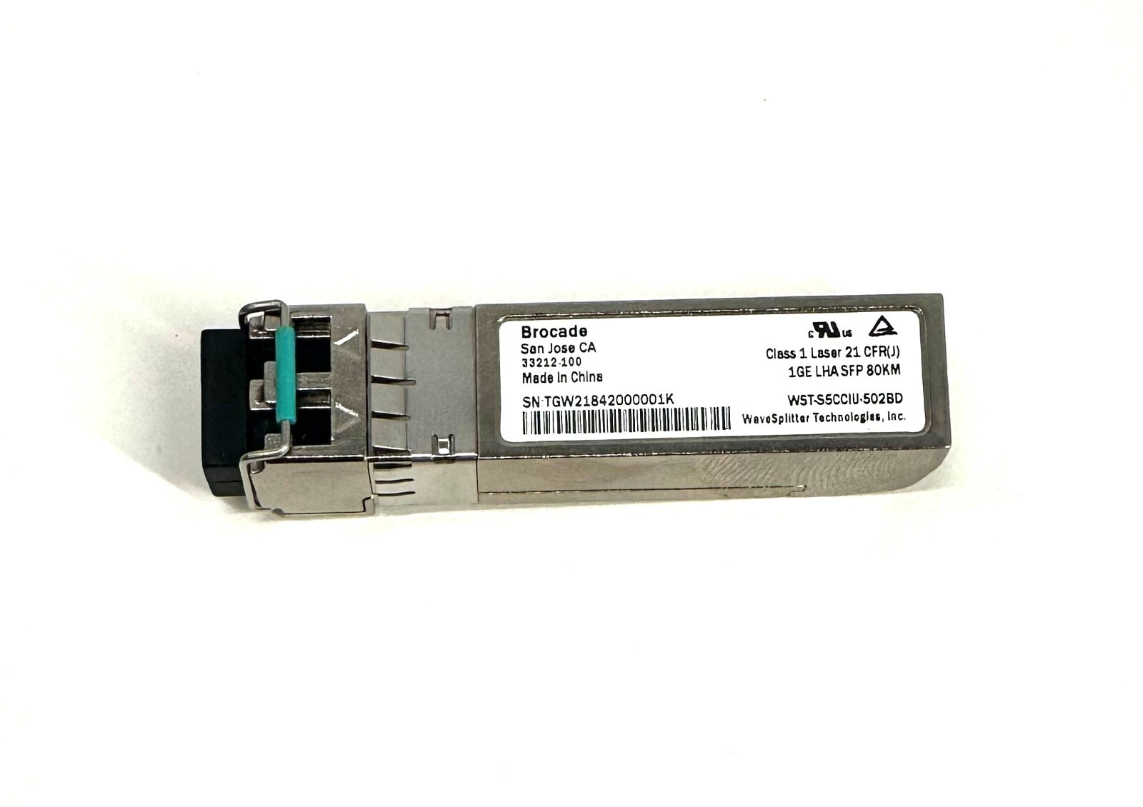 Brocade  33212-100 1GE LHA SFP  80KM  LC WST-S5CCIU-502B New