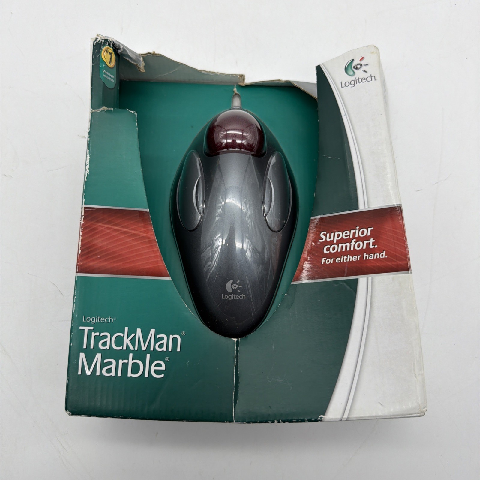 Logitech Trackman Marble USB Trackball Mouse 2015 910-000806 Factory Sealed