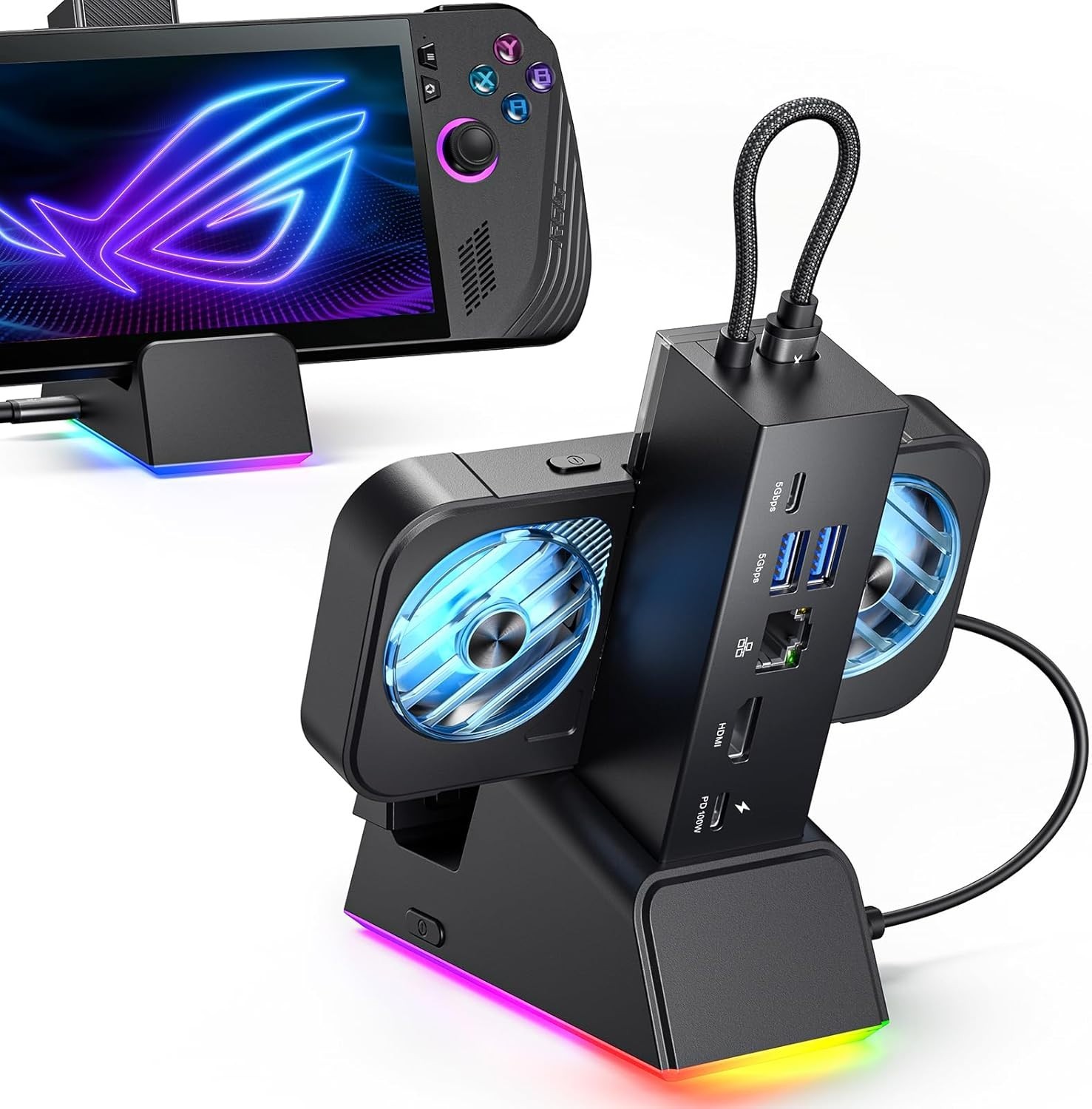 Docking Station for ROG Ally X/ROG Ally/Steam Deck/Legion Go, 7-in-1 ROG Ally 