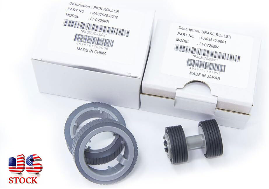 New Scanner Brake & Pick Roller Kit For Fujitsu Fi-7160 Fi-7180 Fi-7260 Fi-7280