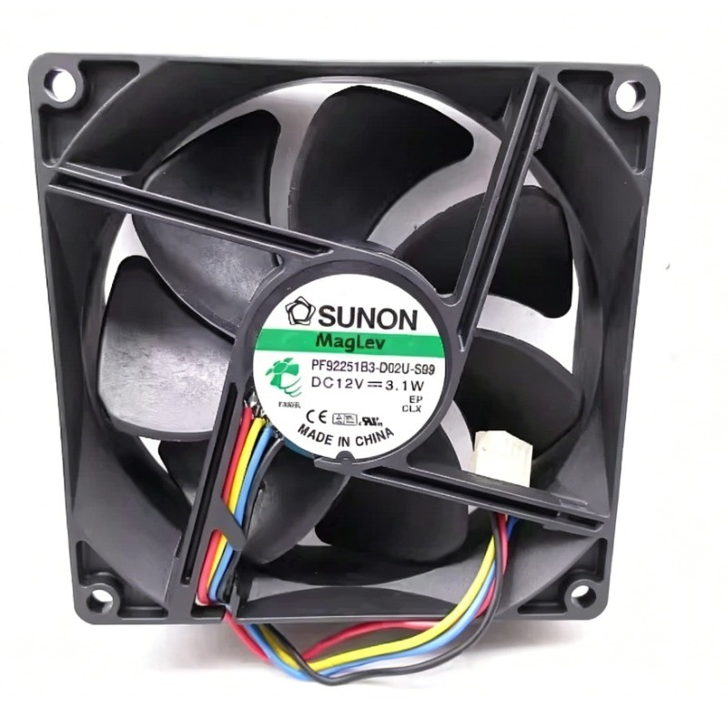 1PC SUNON PF92251B3-D02U-S99 9025 12V 3.1W 4-wire silent cooling fan