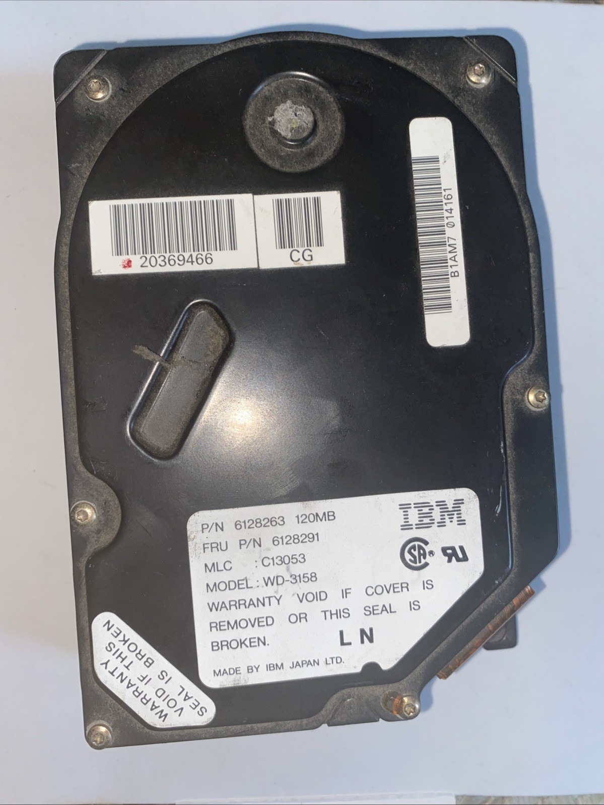 Vintage IBM 120MB IDE Hard Drive WD-3158 PS/2 PS/1 ValuePoint 386 486 Tower