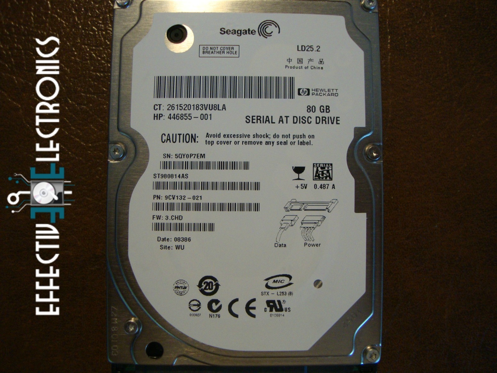 Seagate ST980814AS 9CV132-021 3.CHD WU LD25.2 (446855-001) 80gb 2.5" Sata HDD