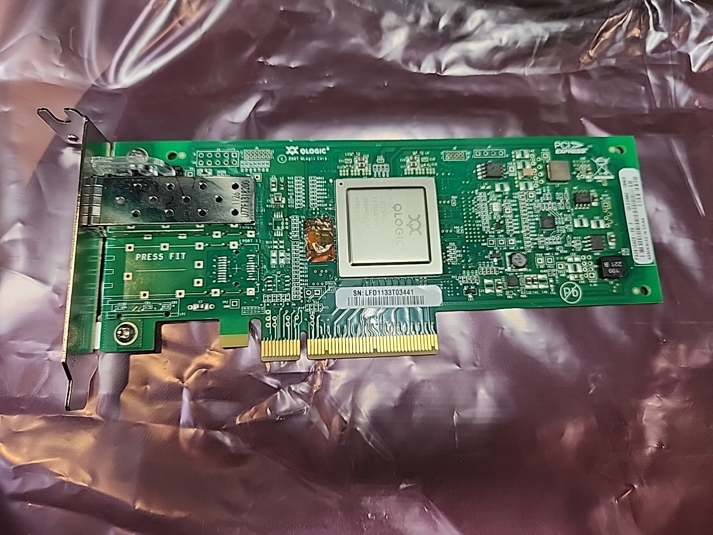 IBM QLogic QLE2560-IBMX 8Gb PCIE Fibre Channel HBA Card 42D0503 + 1x SFP
