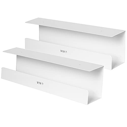 VIVO 2 Pack White 17 inch Under Desk Cable Management Tray, DESK-AC06-2CW