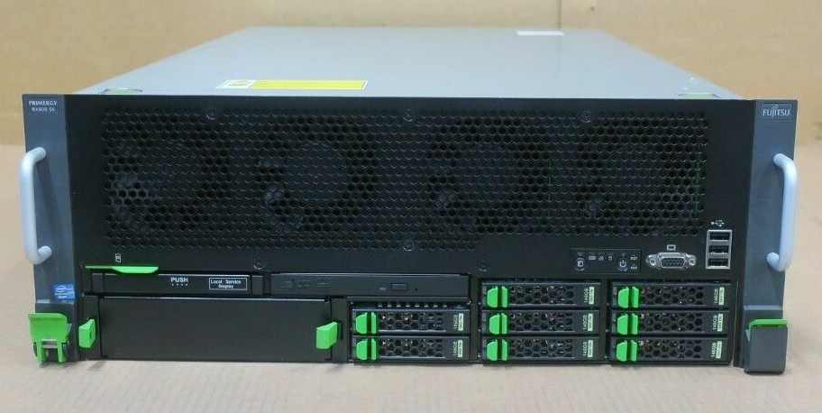 Fujitsu Primergy RX600 S6 4x 6-Core E7-4807 256GB Ram 8x 146GB 15K HDD 4U Server