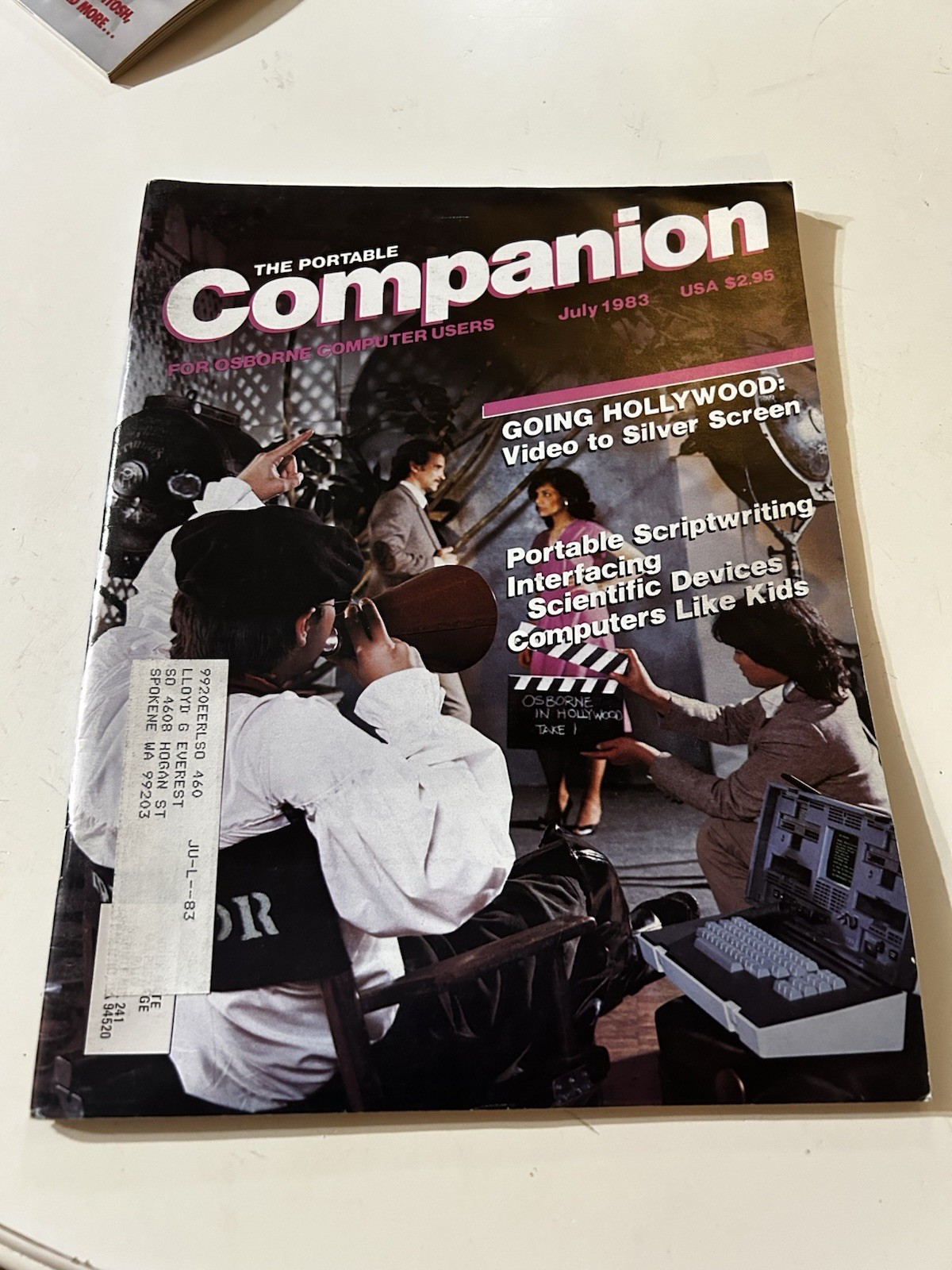 The Portable Companion Magazine July 1983 Osborne Computer Hollywood Film
