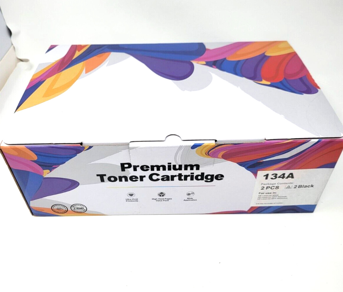 2pc HALLOLUX 134A Toner Cartridges Black for HP M209, HP MFP M234dw No Chip