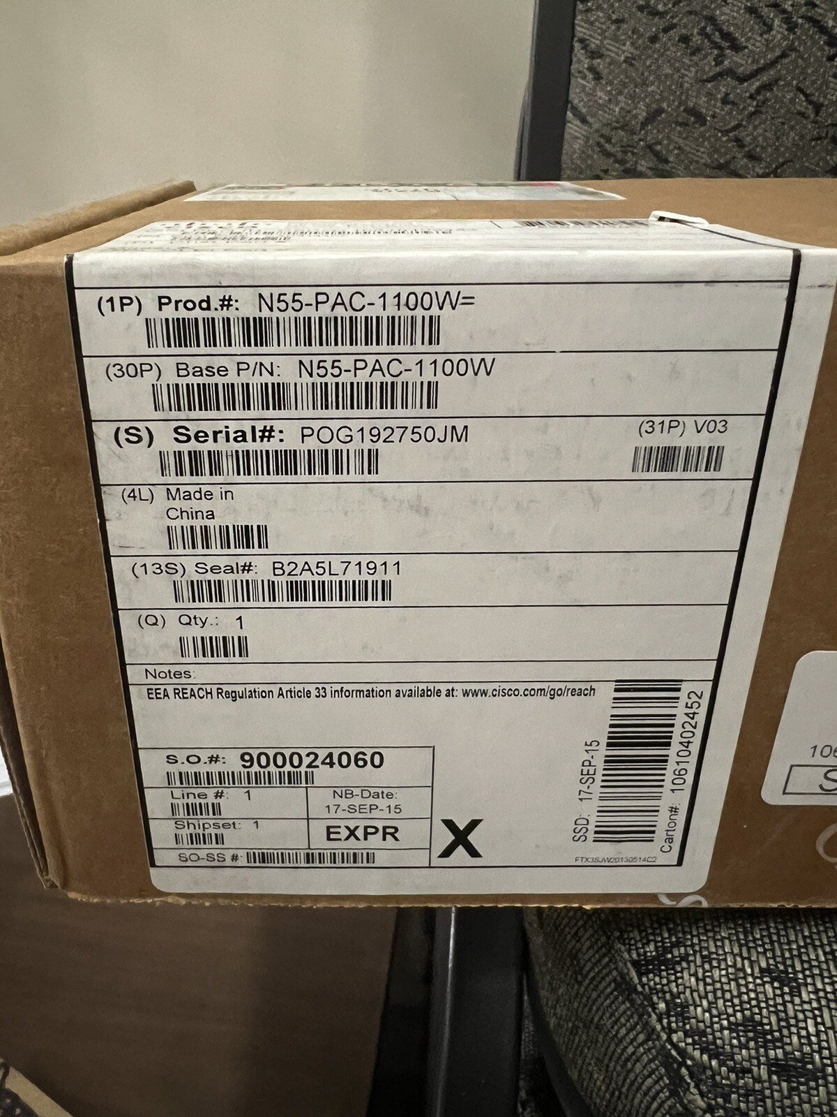Cisco N55-PAC-1100W 341-0415-01 Power Supply Module NEW QTY