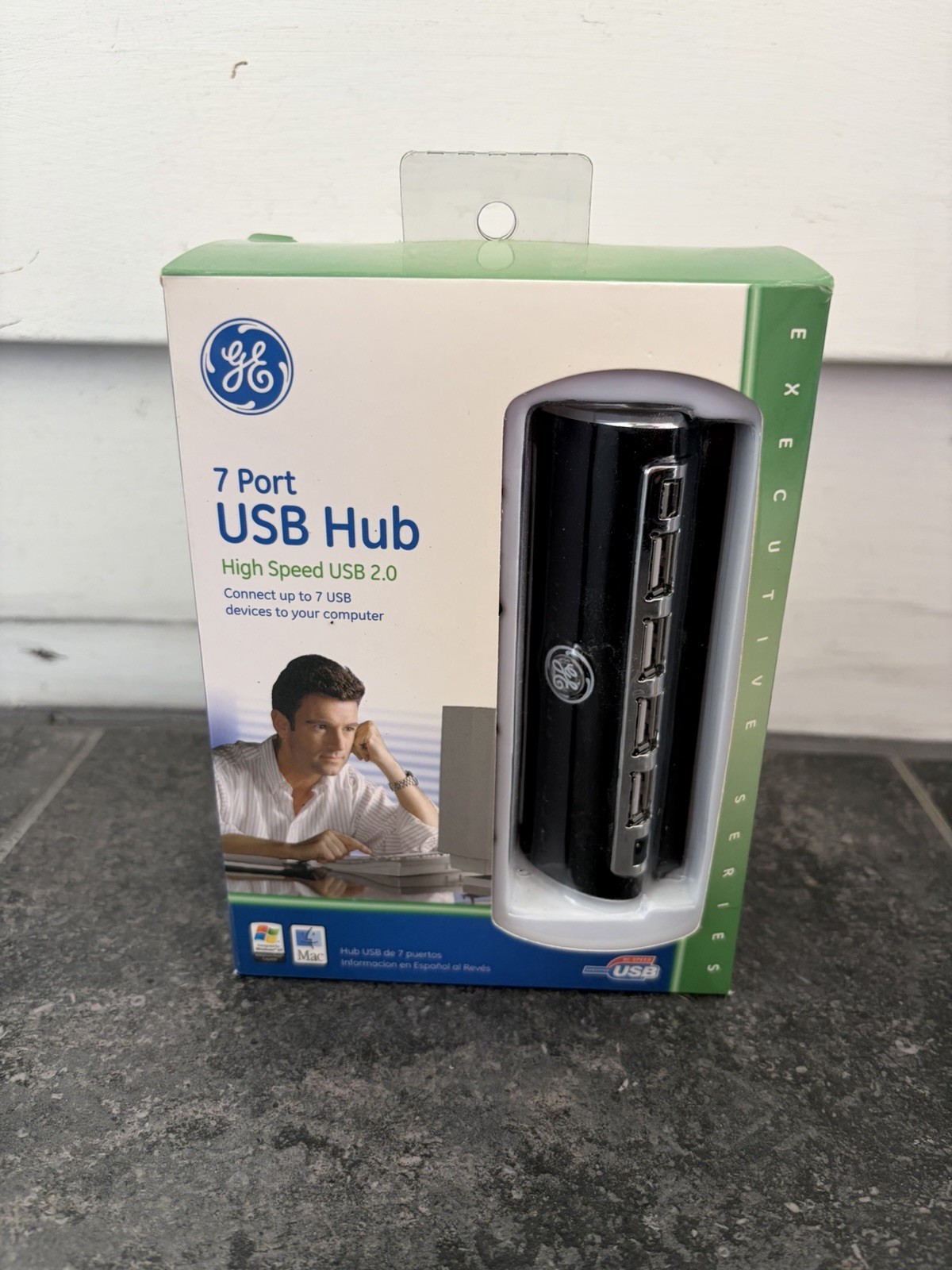 NEW Sealed GE 7 Port USB Hub 97863 High Speed Certified USB 2.0 Executive Series