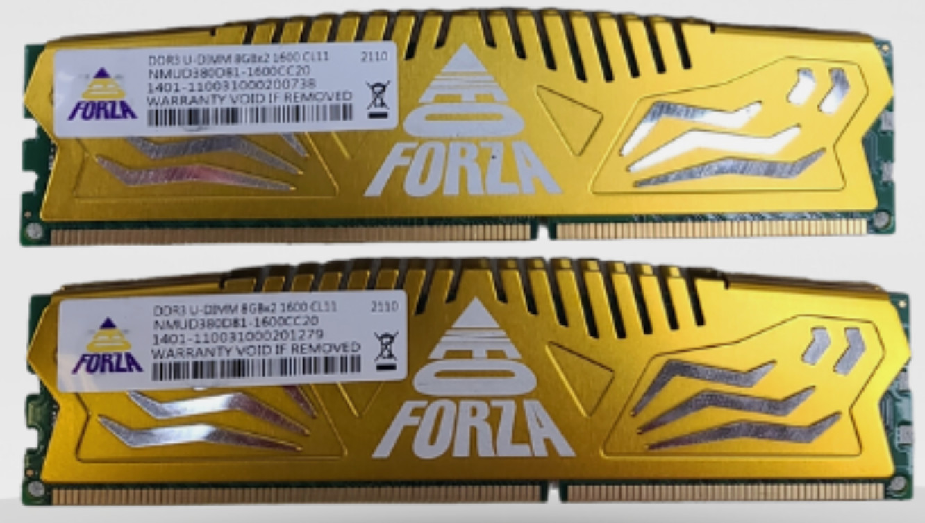 NMUD380D81-1600CC20 Neo Forza 16GB kit (2x8GB) PC3-12800 DDR3-1600MHz Memory