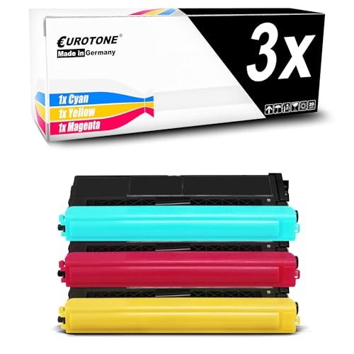 Eurotone 3x Yellow Toner Cartridge Compatible with Brother TN421