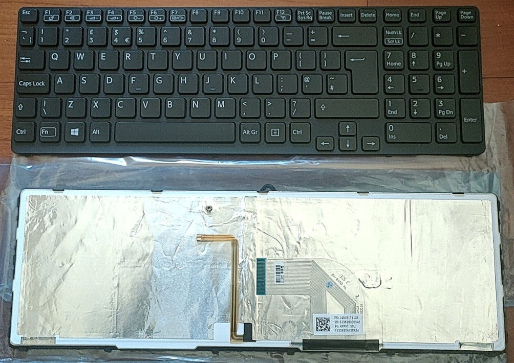 NEW FOR Sony Vaio Sve17 Sve171a11m Sve171c4e UK Backlit Keyboard PN149151711GB