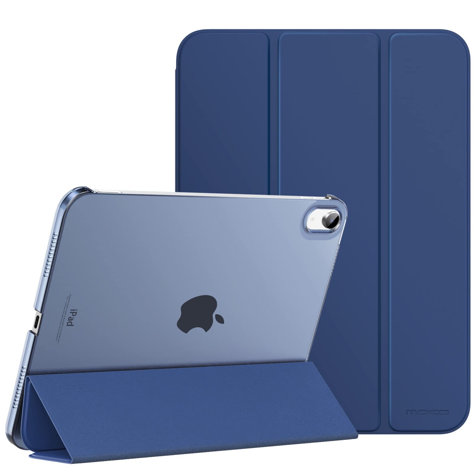 Navy Blue Ipad 11Th 10Th Gen Case 2025 2022 Premium Pu Leather Cover Auto Sle...