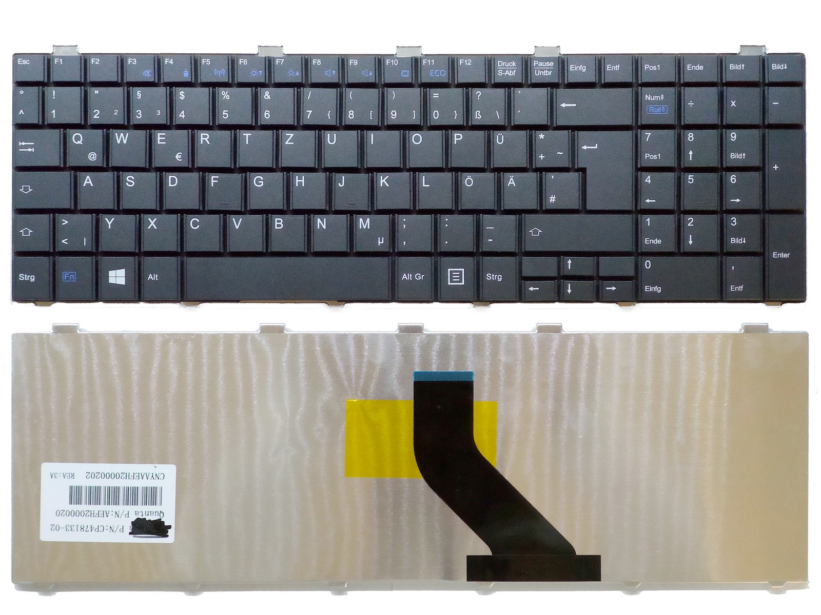 FSC Fujitsu Lifebook AH530 AH531 NH751 A530 A531 with frame DE QWERTZ keyboard