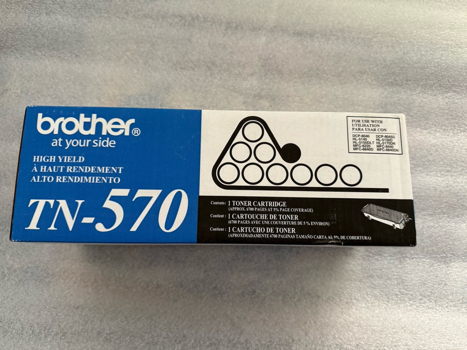 Brother TN-570 Black Toner Cartridge New