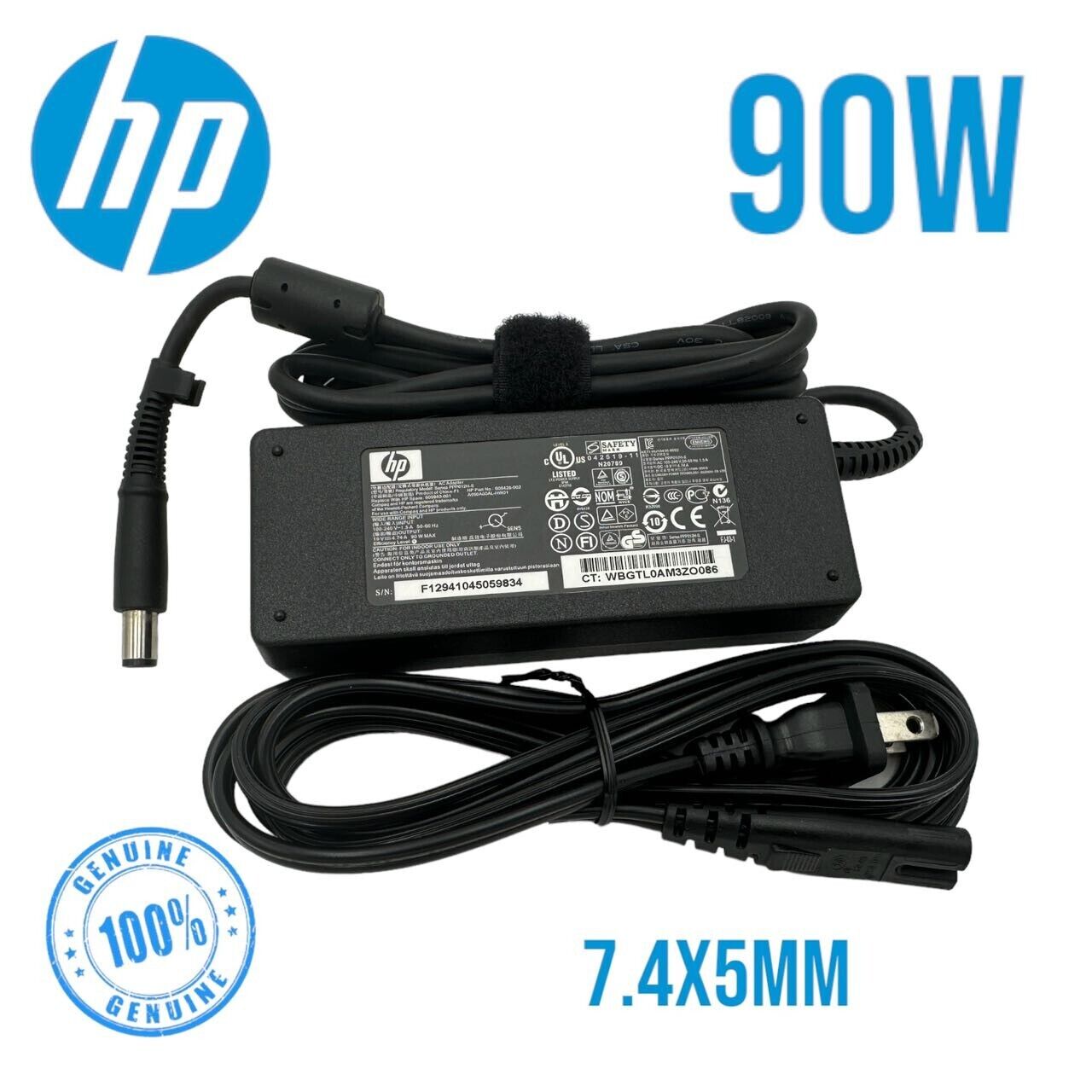 Genuine HP 90W AC Adapter Power Supply EliteDesk Desktop Mini 705 800 G1 G2 G3