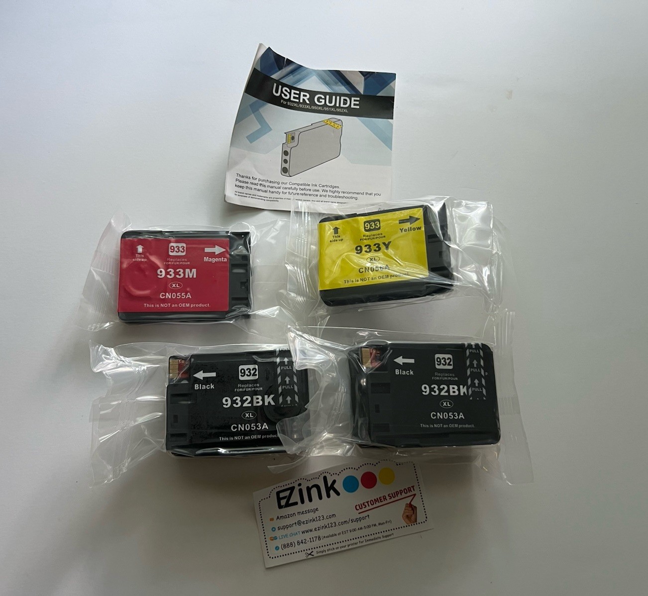 EZink Ink Cartridges 932XL Magenta, Yellow, Black