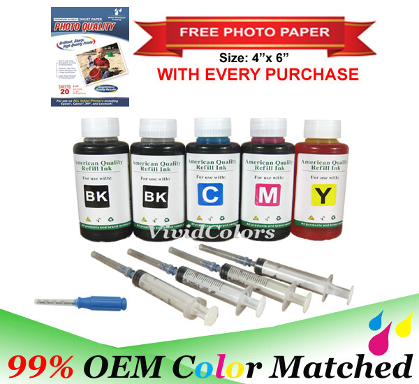 VC 5x100ml PG-260XL CL-261XL Ink Cartridges for Canon PIXMA TS5320 PIXMA TR7020