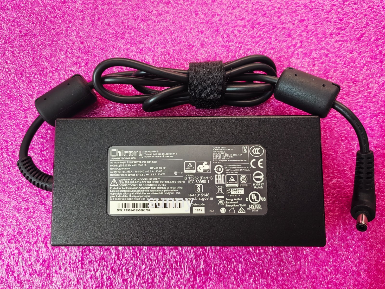 For MSI MS-16V4 Creator 15 A11UE Chicony 230W A17-230P1A 19.5V 11.8A