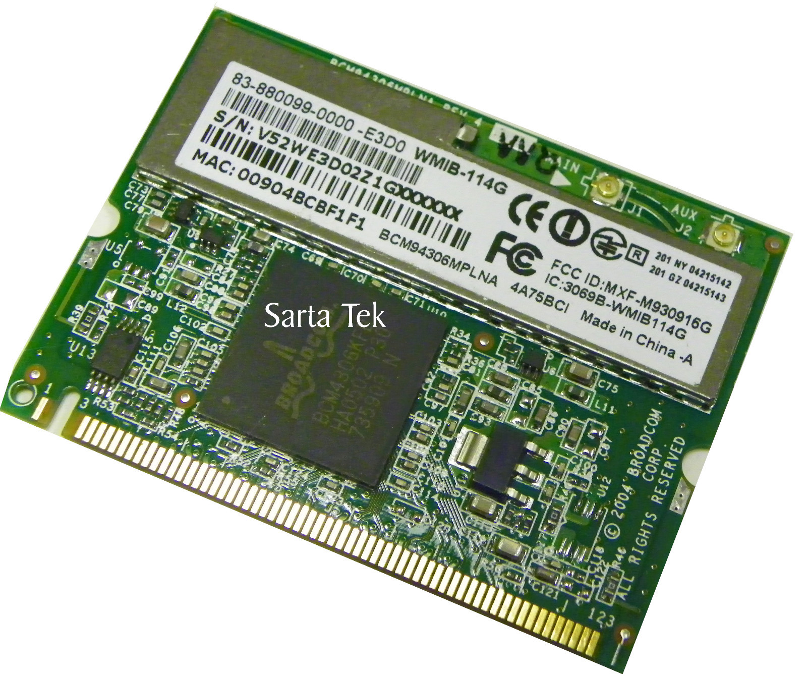 Gateway 83-880099-0000 Broadcom BCM94306MPLNA 802.11g Mini PCI Wireless