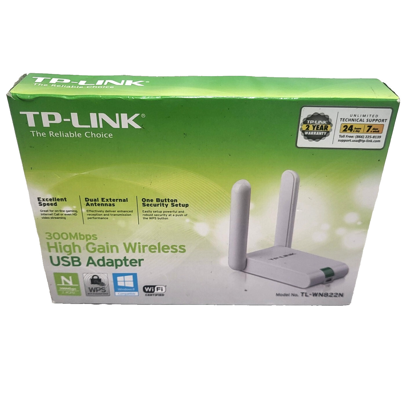 TP-Link TL-WN822N (TL-WN822N) Wireless Adapter New in Box