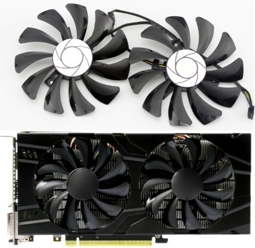 Pair Fans Cooler Fan For MSI GeForce GTX1060 GTX-1060-6GT-OC P106 Inno3D 1060