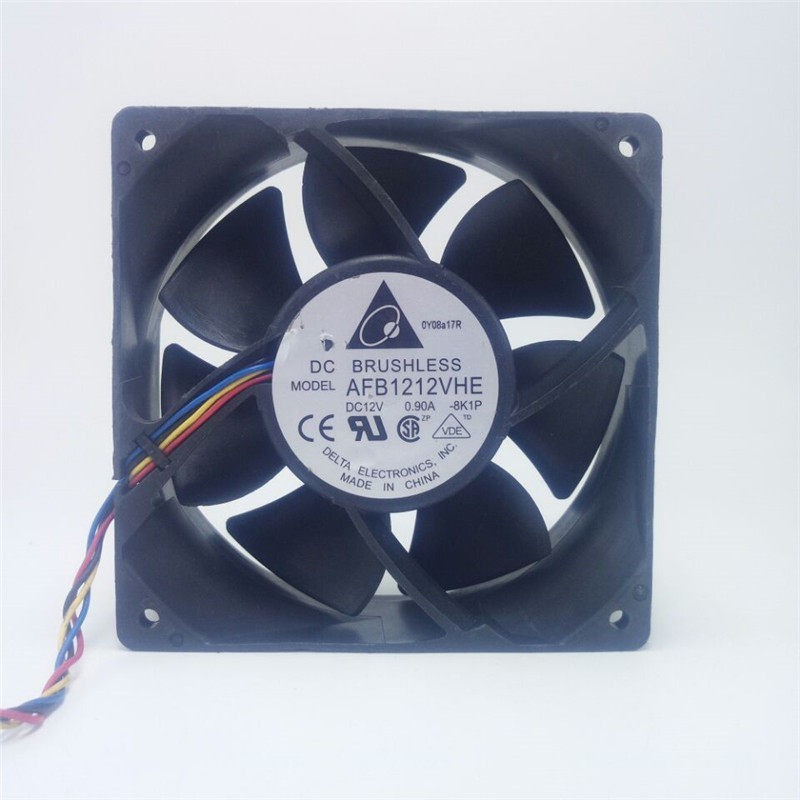 1PCS Delta AFB1212VHE 12038 12V 0.90A 3-wire High-Airflow Cooling Fan