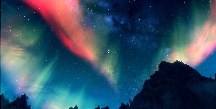 ⚔️Skyrim Desk Mat - Aurora Night 80x40cm / 31in x 15in Desk Pad, deskmat, merch