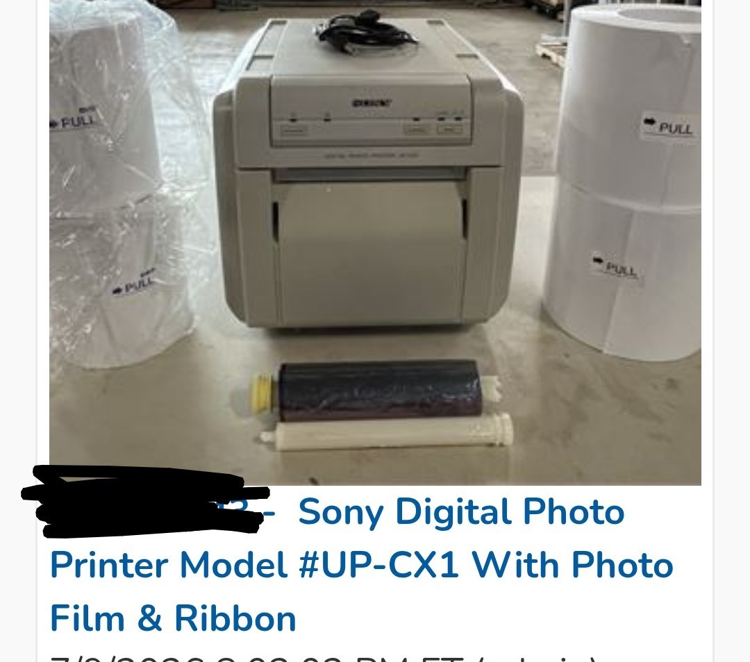 Sony UP-CX1 Digital Photo  Digital Thermal  Printer  3½ Rolls Of Photo Paper 