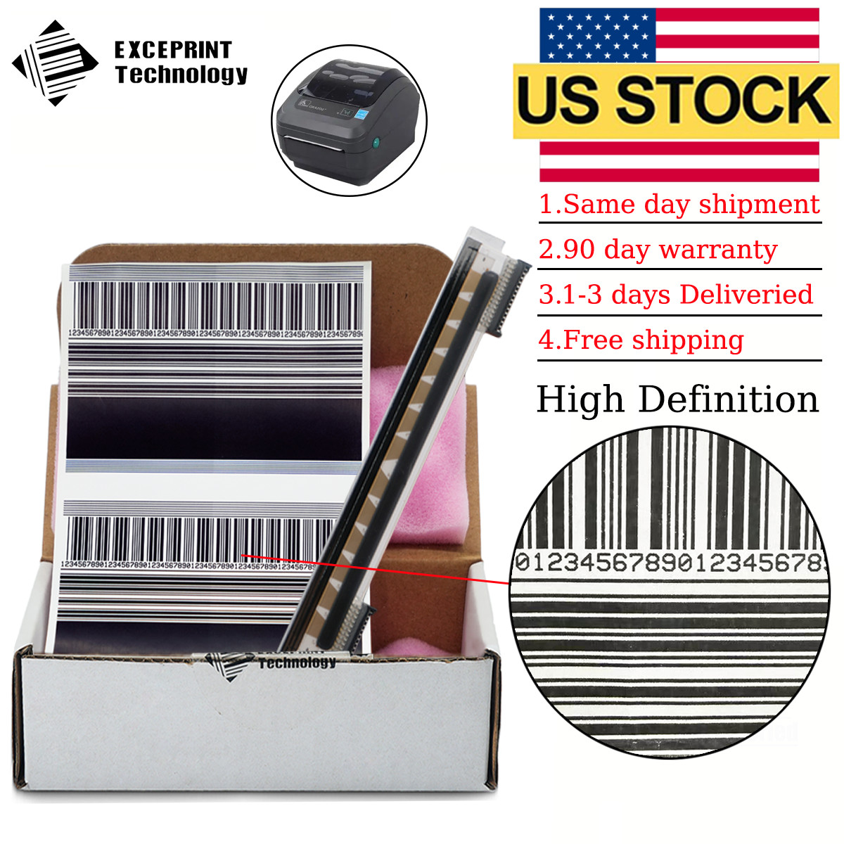 ✅ 203dpi Printhead for Zebra GK420D GX420 ZP450 ZP500 Printer 105934-037 USA ✅