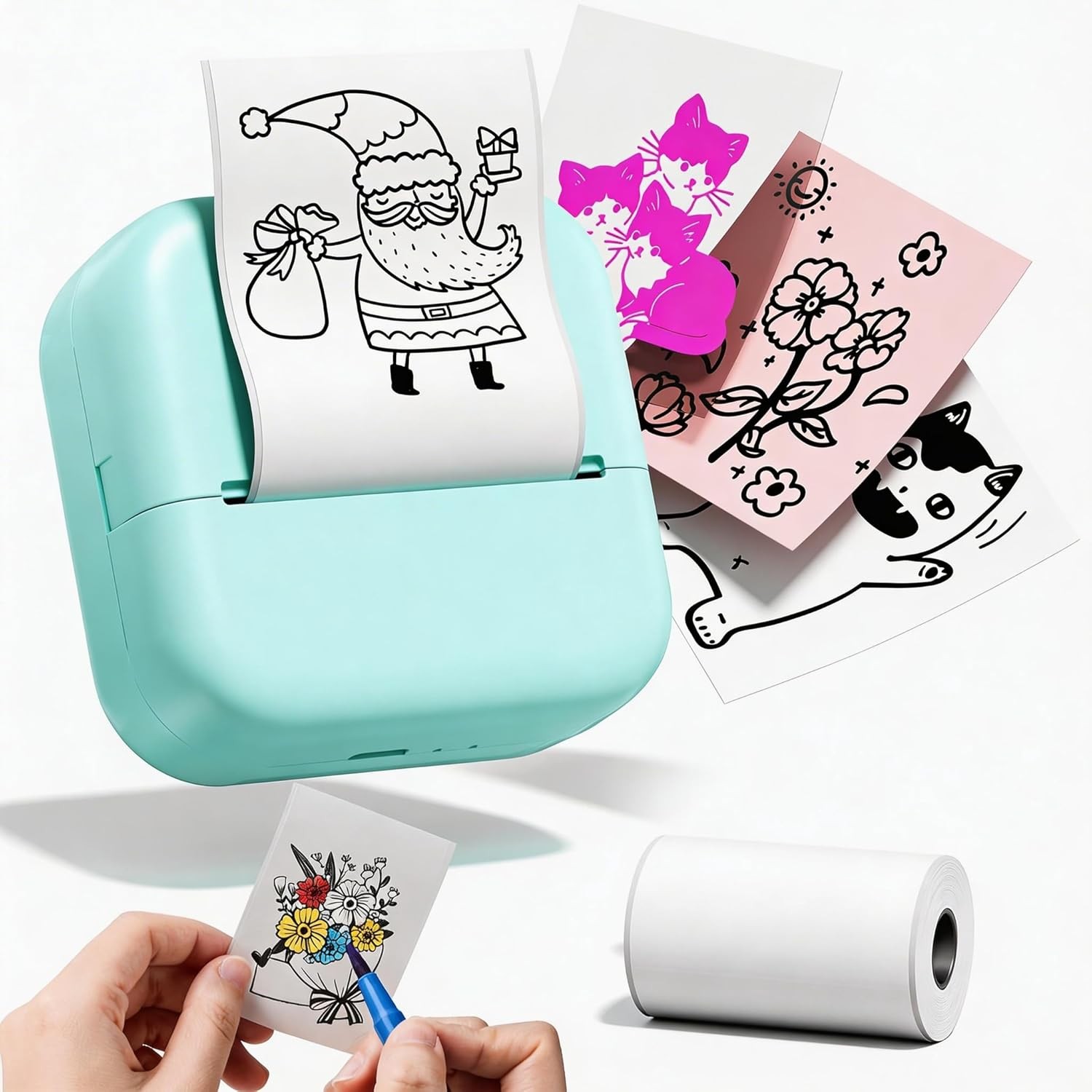 Print Pod Mini Sticker Printer Sticker Maker Machine M02X Inkless Pocket Printer