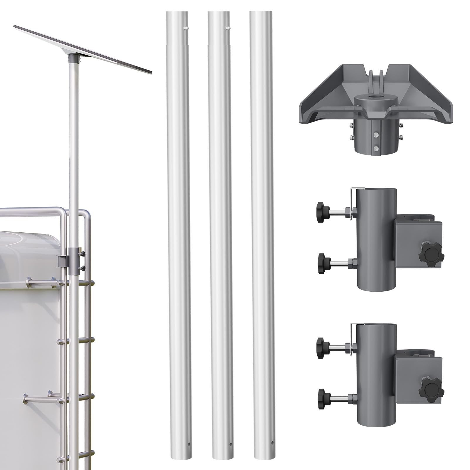 10FT Gen 3 Starlink Pole Mount, Starlink Mount with Pipe Adapter, Starlink Groun