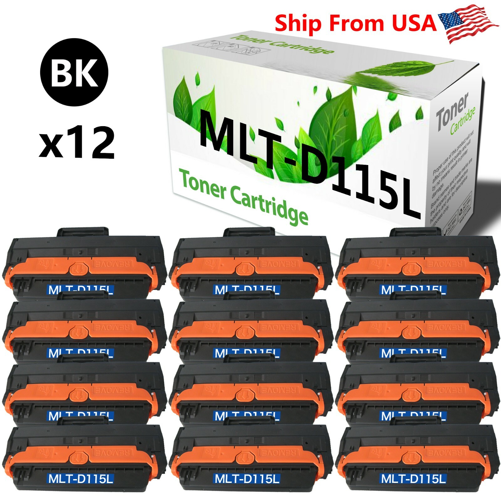 12PK MLT-D115L 115L Toner Cartridge For SL-M2830 Xpress SL-2820DW Printer