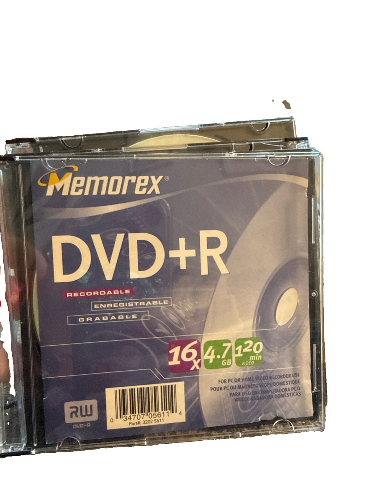 Memorex DVD+R 16X 4.7GB 120 Minutes Video - Recordable