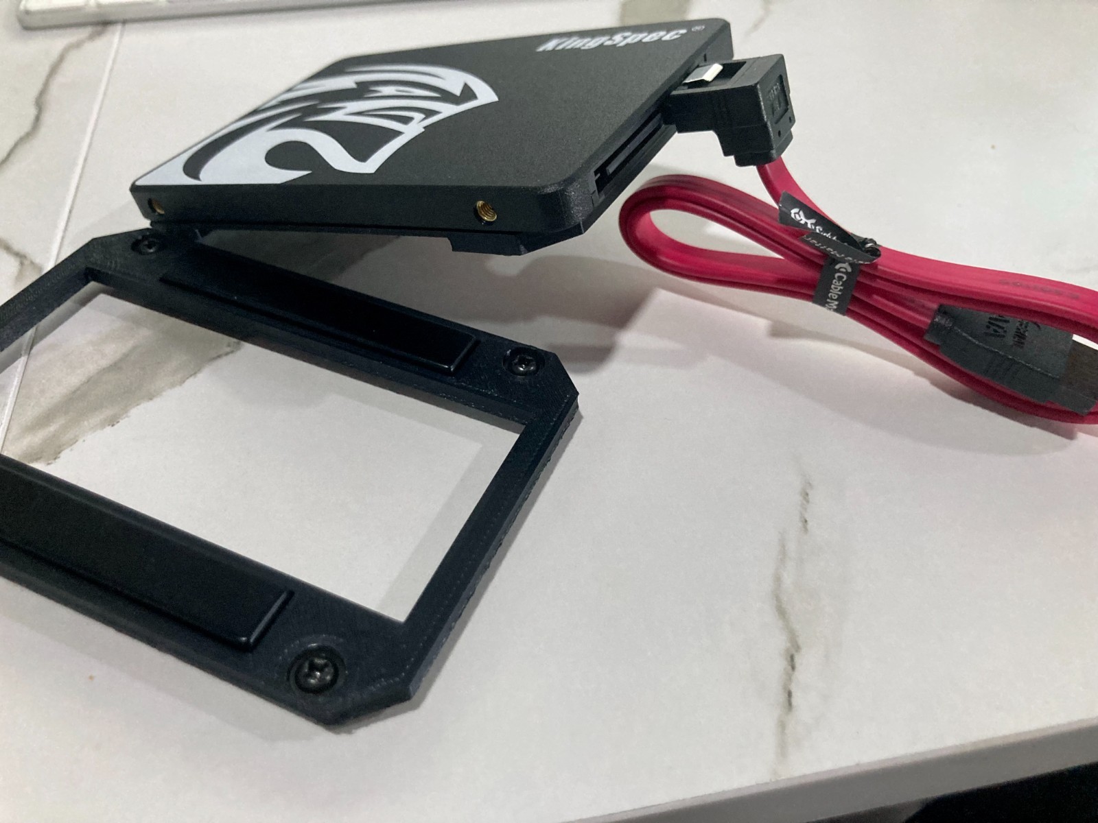 2.5" SSD Magnetic Mount | 3D Printed Neodymium for PC Case | Thermal Pad Space