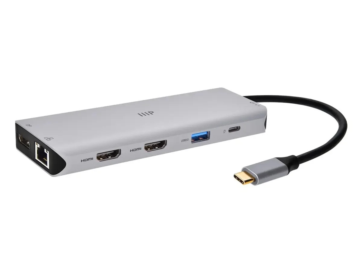 Monoprice 13-in-1 Dual-HDMI + DisplayPort Multi-Stream Transport (MST) Triple