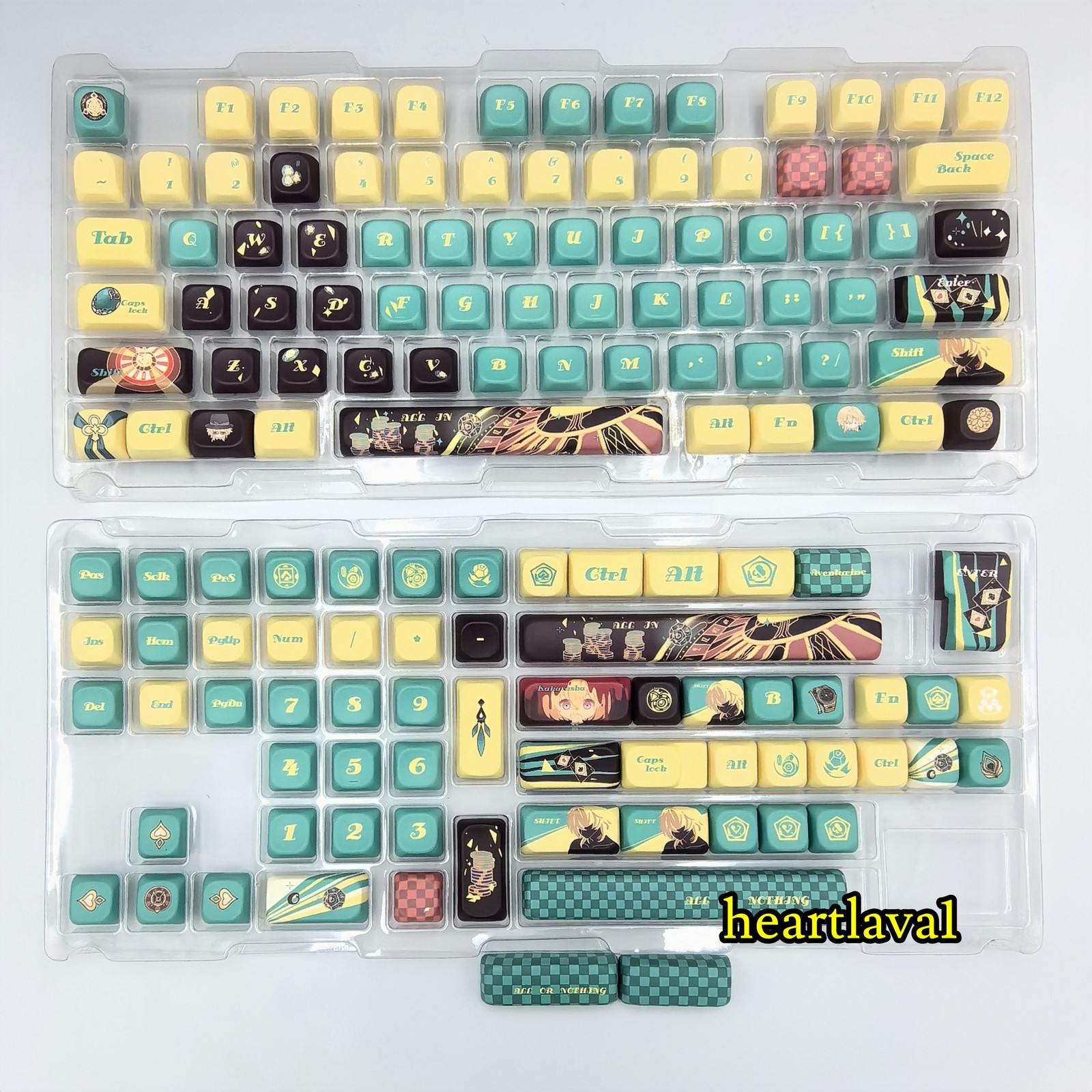 Honkai：Star Rail Aventurine PBT Keycaps FOA Height Keys for Mechanical Keyboard