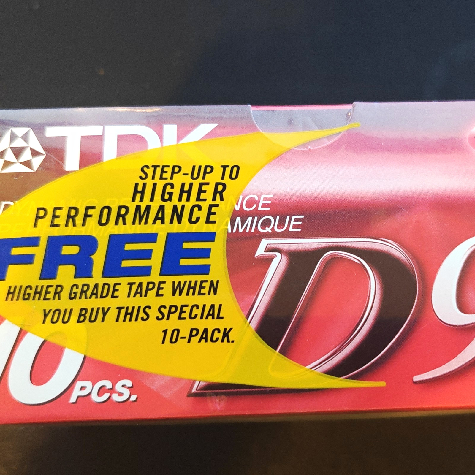 TDK D90 90 Min Blank Cassette Tapes 10-Pack Step-Up to Higher Performance