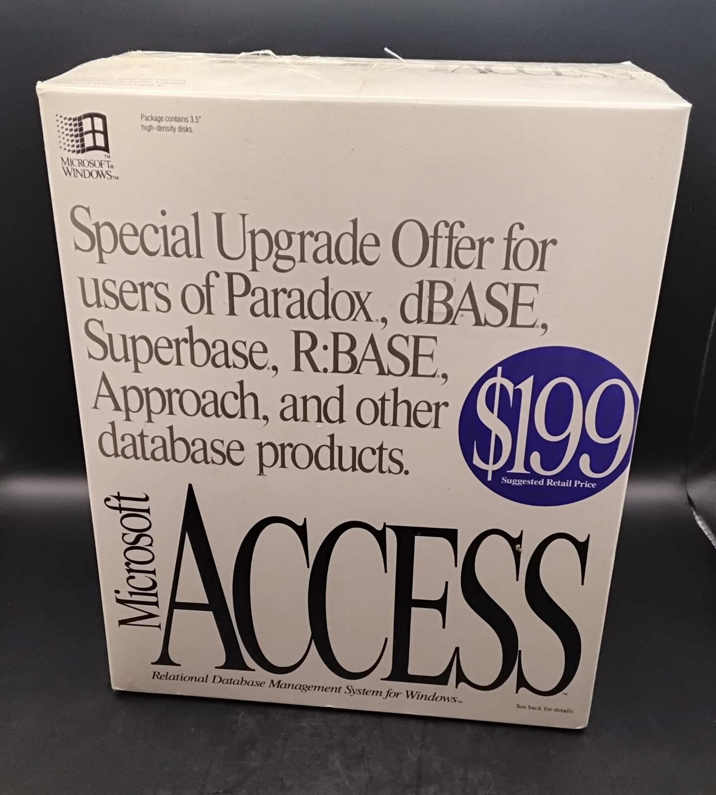 (BoxHH) Vintage Microsoft Access 1993 v1.0 - Museum Piece New In Box