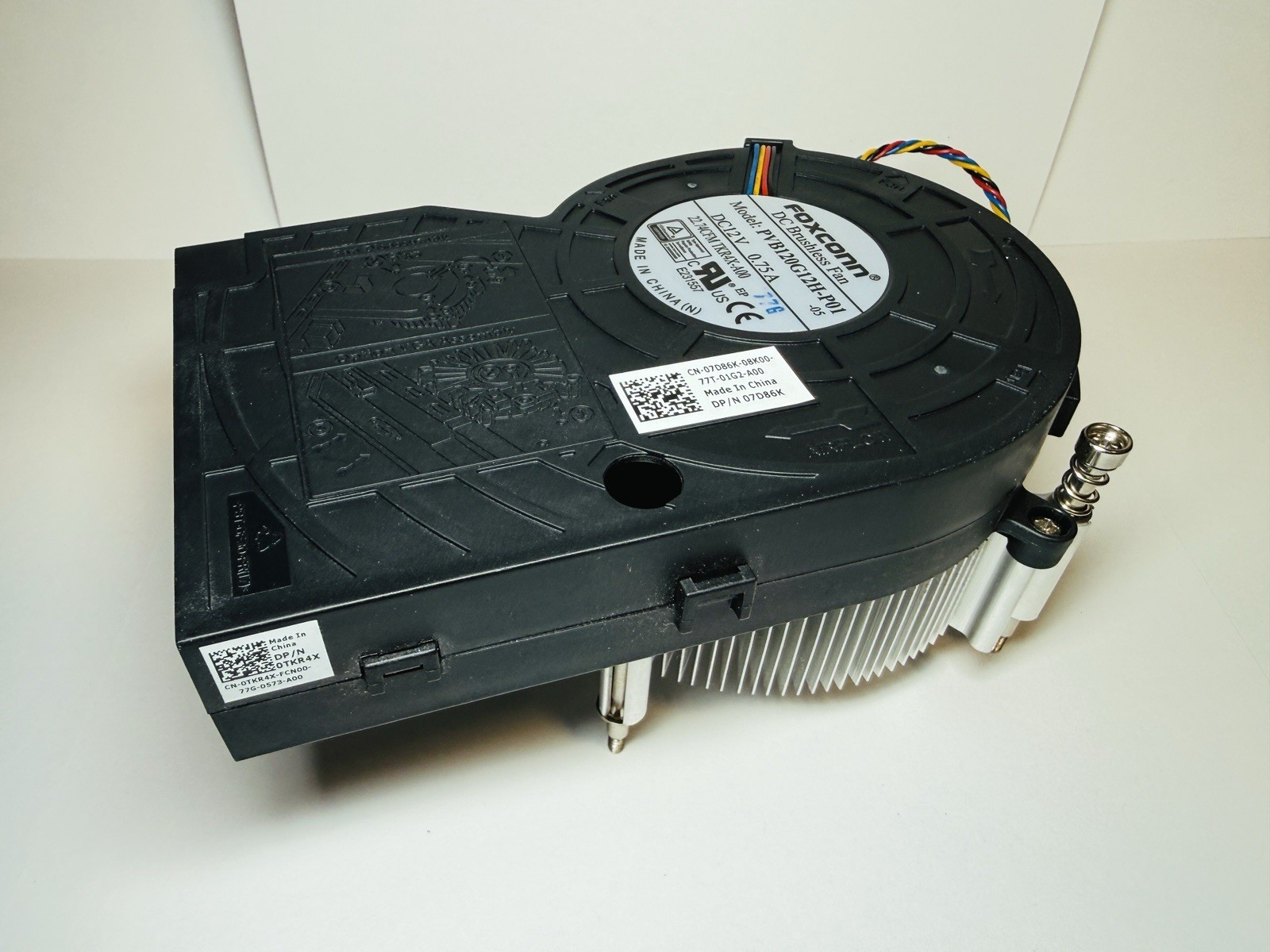 Foxconn PVB120G12H-P01 12V 120mm CPU Fan And Heatsink 4-Pin Lenovo Dell Tested