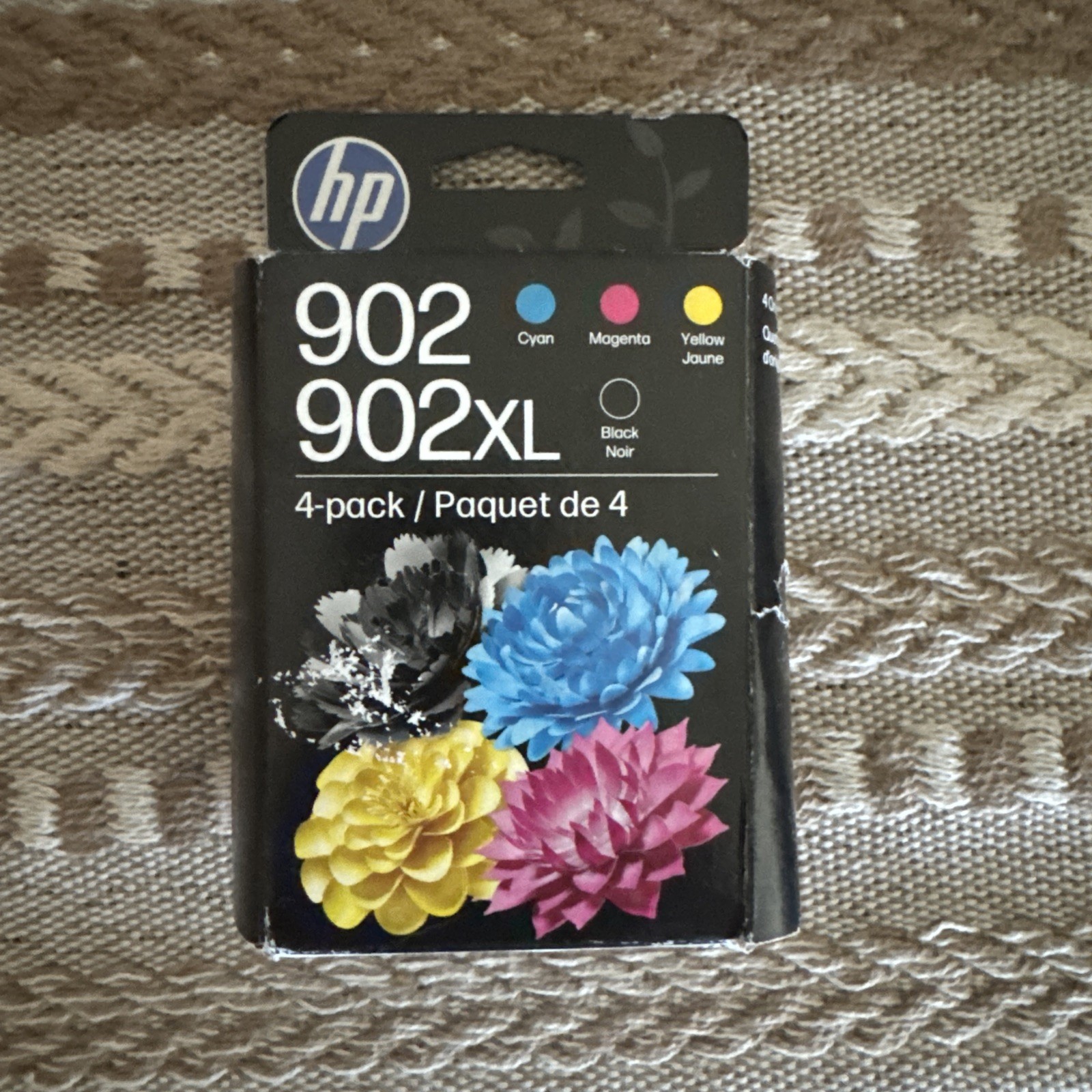 NEW Genuine HP 902XL Black and Color 4PK Ink Cartridges EXP MAR 2028