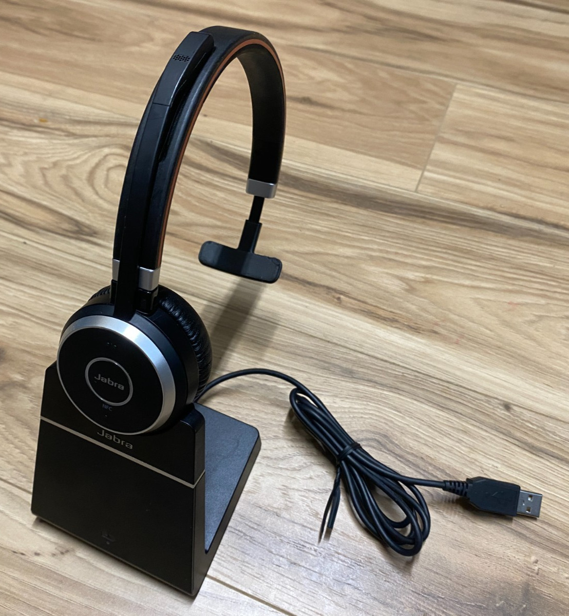 Jabra Evolve E65 (Third Edition) Wireless Mono Ear Headphones w/Stand