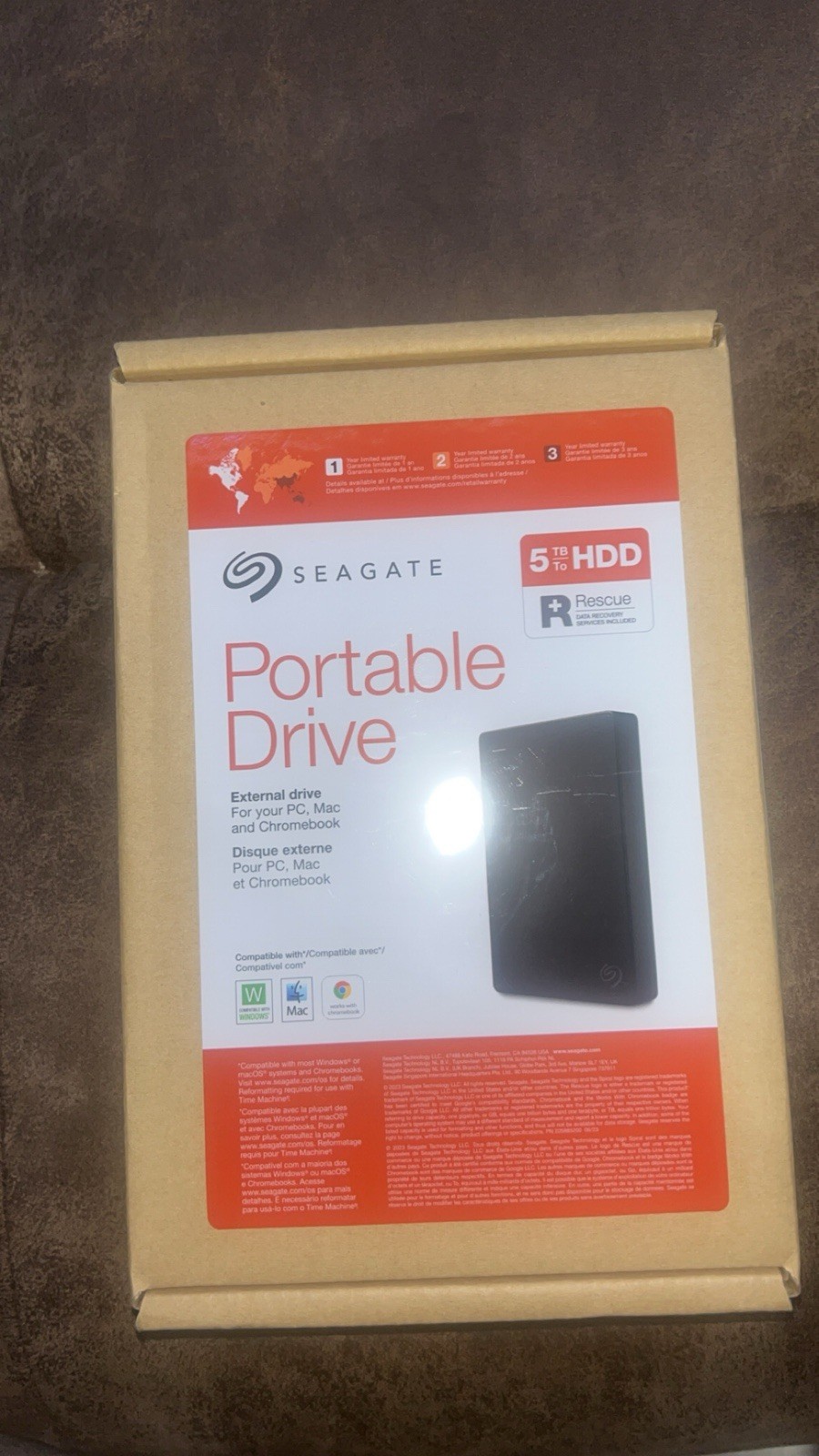 Seagate 5TB Portable Drive External HDD 2.5in USB 3.0 USB-Powered Black