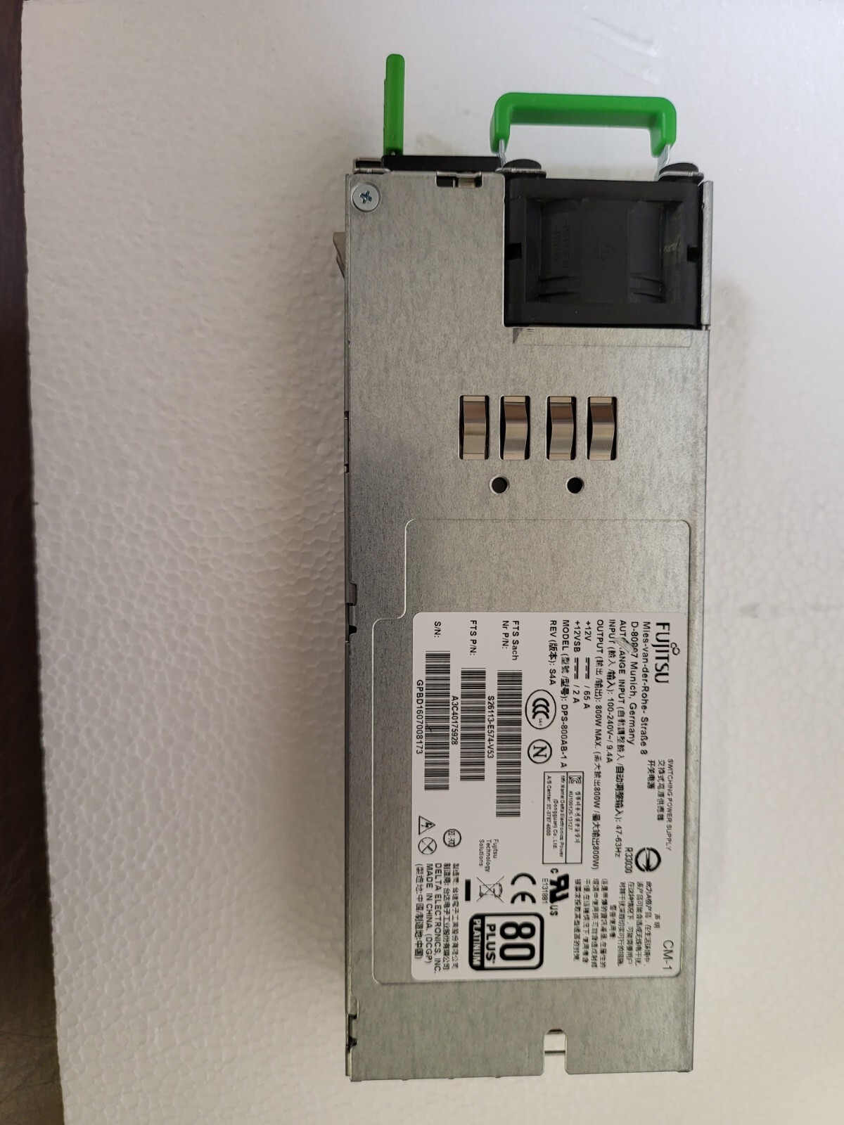 ✔️  Server Power Supply Fujitsu A3C40175928 800WATT DPS-8000AB-1 A RX2530 RX2540