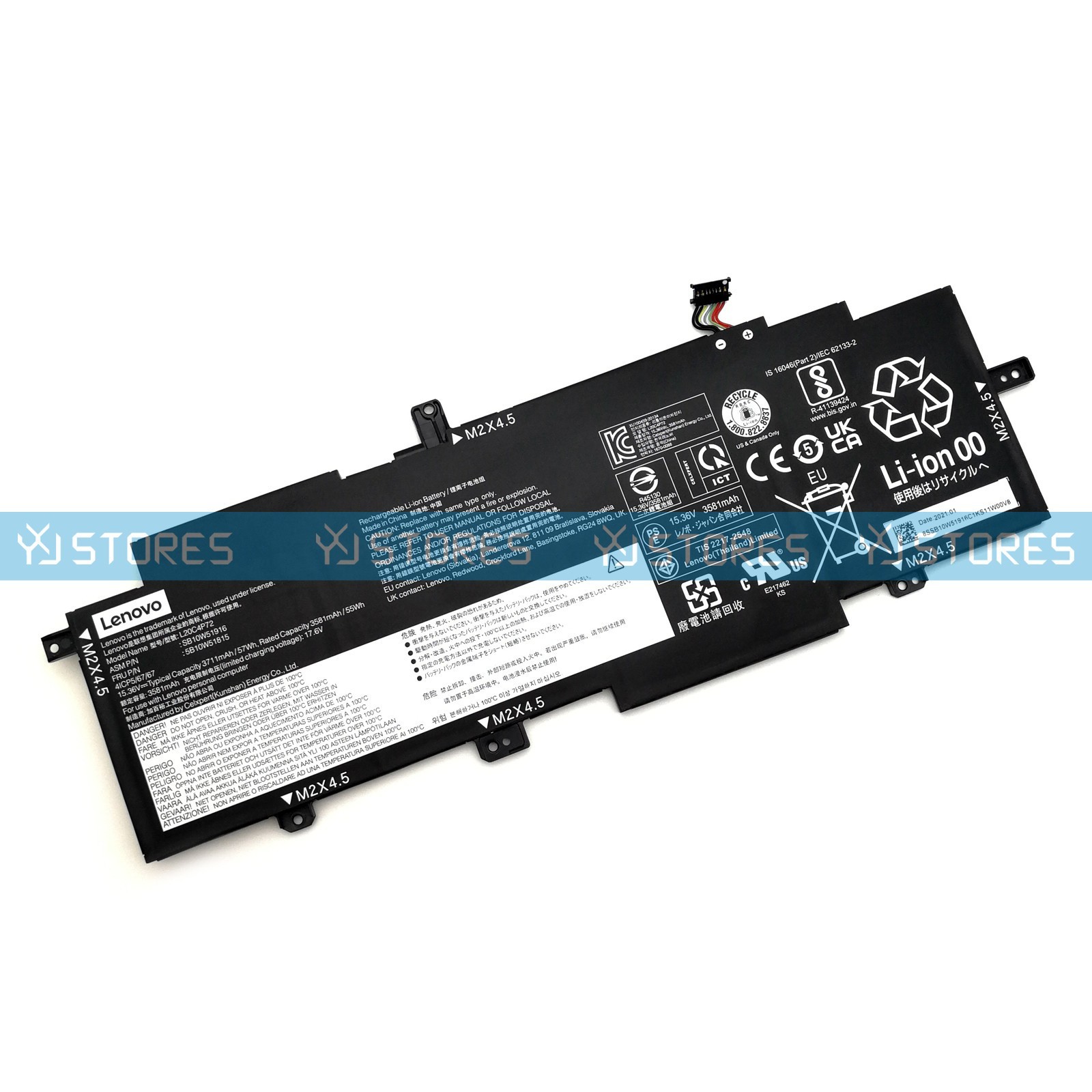 Genuine L20M4P72 L20L4P72 L20C4P72 OEM Battery for Lenovo ThinkPad T14s Gen 2