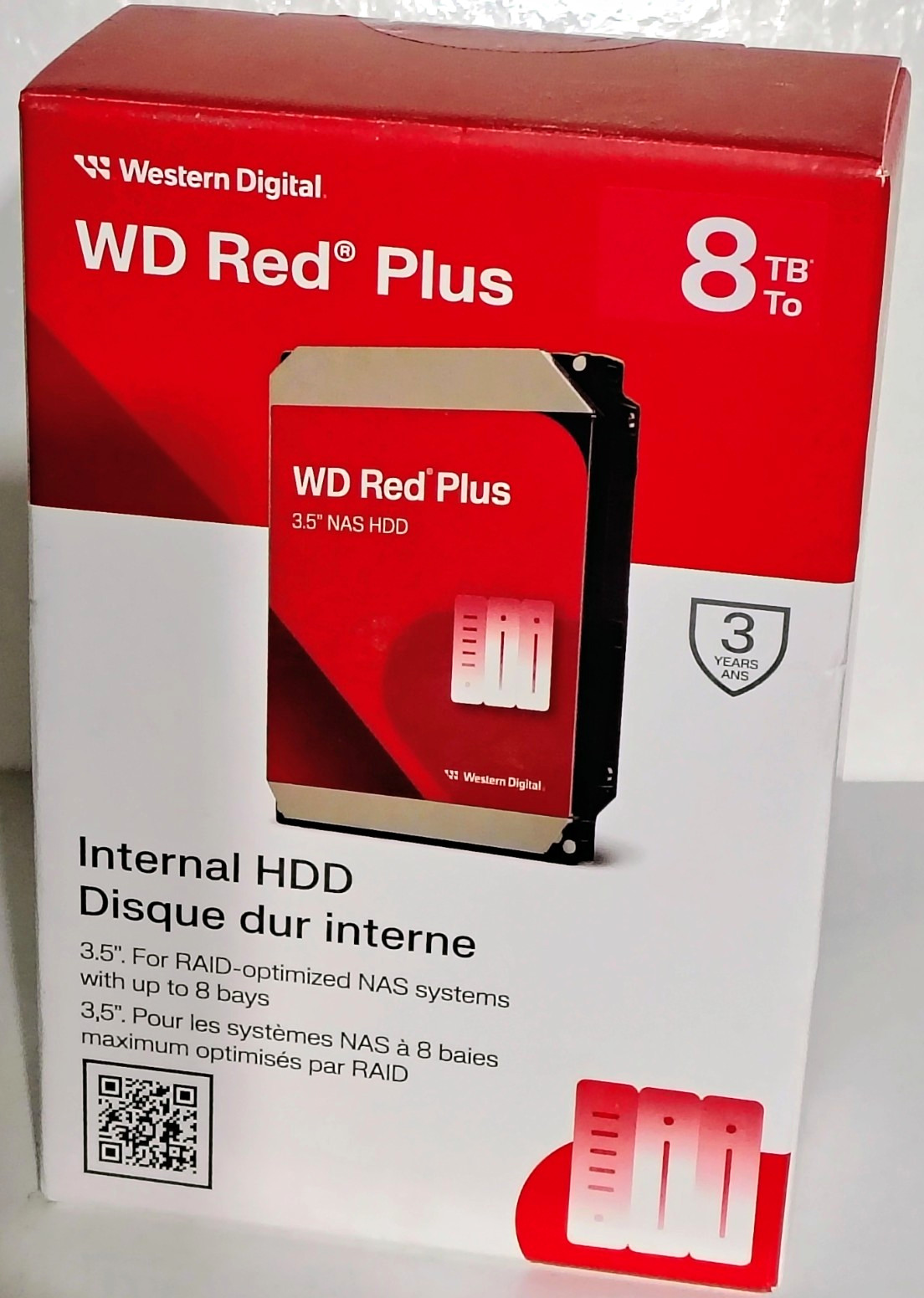 "NIB" (Sealed) Western Digital WD Red Plus 8TB 3.5" SATA NAS HDD 5400RPM 256MB